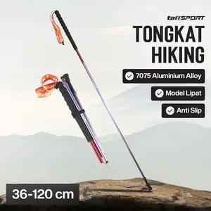 TaffSPORT Tongkat Hiking Lipat Trekking Pole Aluminium Alloy 120 cm - Z1802