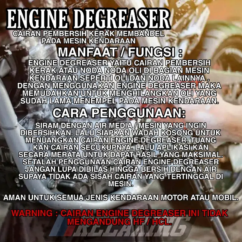 Terlaris No. 1 PAKET M PAKET CUCI LENGKAP ENGINE DEGRESER SHAMPO MOTOR PENGKILAP BODY SEMI COATING BY RELAXINGPRODUKIND engine  degreaser pembersih krengkes Kendaraan 3