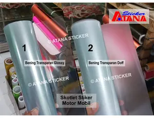 Skotlet Bening Transparan Glossy Doff Putih Hybrid Tembus Pandang Clear Tempered Glass Sticker Tembus PPF VPF Stiker Anti Gores Lampu Sein Headlamp Foglamp Speedometer Body Kaca Antigores Dekorasi Interior Eksterior Aksesoris Sepeda Listrik Motor Mobil
