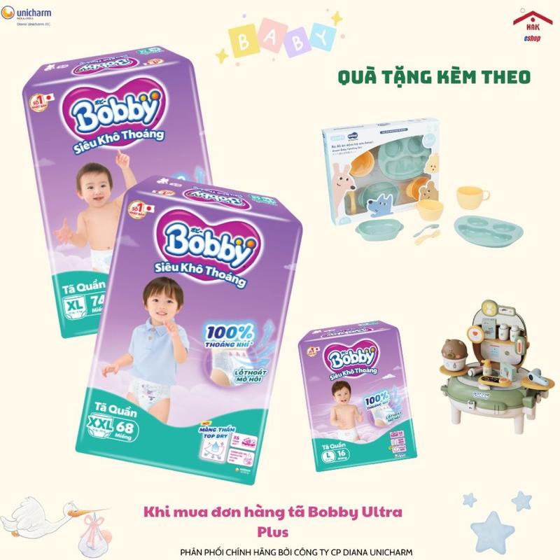 COD Tã quần Bobby/ Bỉm quần Bobby siêu khô thoáng – M96/L88/XL74/XXL68, size…