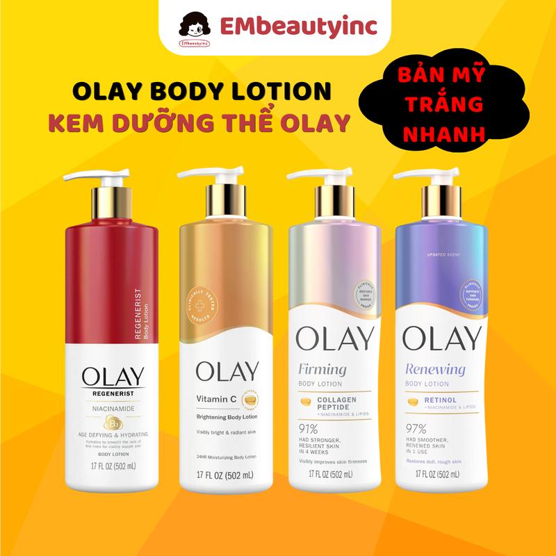  Sale Sữa Dưỡng Thể Olay Body Lotion Bản Mỹ Bản Trung Dưỡng Ẩm Trắng Da 260ml 502ml 