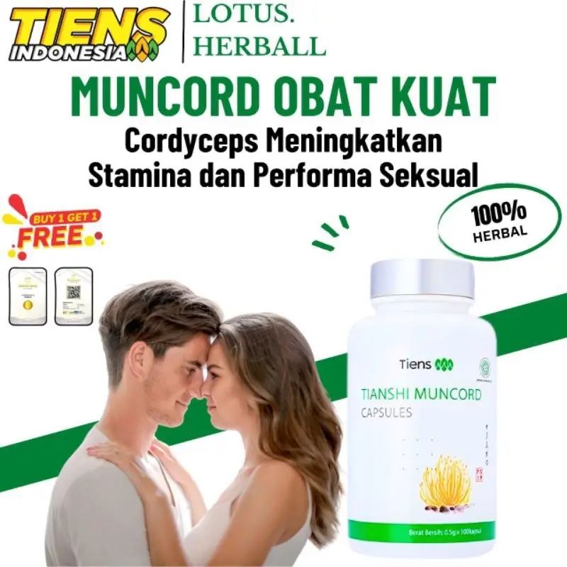 Muncord Cordyceps Kordisep Kapsul Tiens Herbal - Bpom Halal