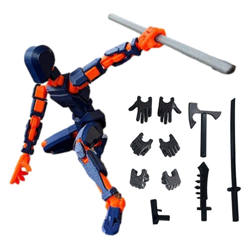 Mainan Dummy Action Figure / Dummy Titan Joint Movable 13 Action Figurines DIY/ 3D Mainan Pergeseran Bentuk Bergerak Multi-Sendi/hadiah Natal Toy