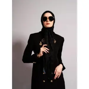 VIVI ZUBEDI -  Monogram Voal Scarf Wanita Best Seller dengan Material Voal Premium dan Signature Pattern VZ Monogram