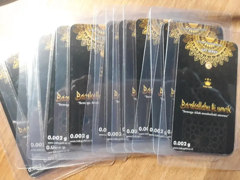 BABY GOLD SERIES EDISI HAPPY BIRTHDAY & BARAKALLAH 0.001 GRAM EMAS MINI 24K 2