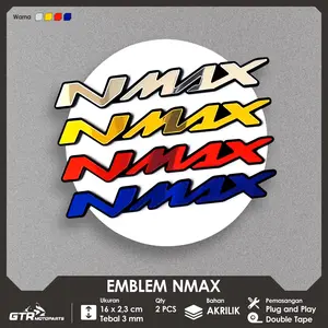 [COD] GTR Emblem NMAX 2 PCS 3D Logo Timbul Aksesoris Variasi Motor NMAX