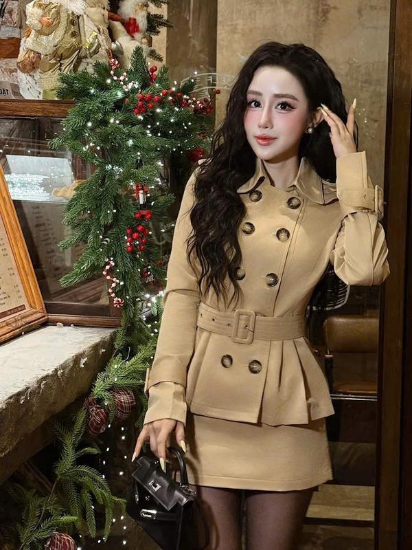 C10 - Set Váy Dáng Ngắn Mix Áo Kaki - LYNA