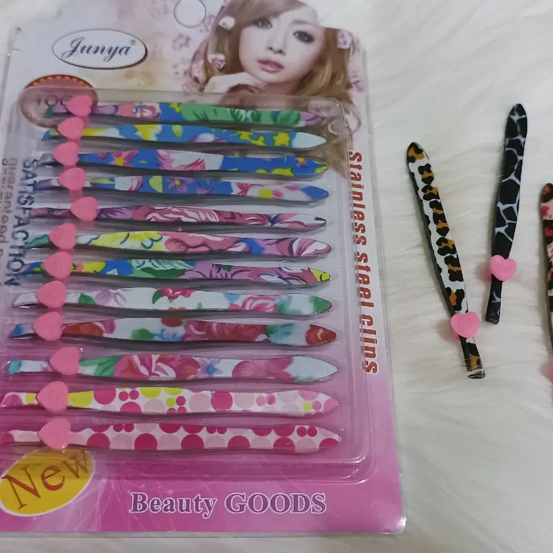 Pinset bulu mata motif penjepit bulu mata eyelash extension 1
