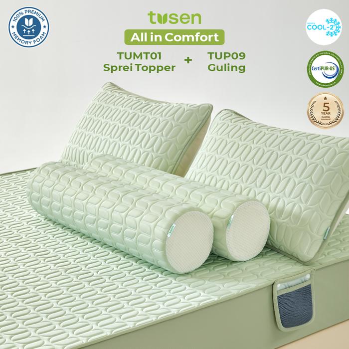 Gambar 【ALL IN COMFORT】DeepSleep Airy I Mattress Topper Cooling Memory Foam TUMT01 & DeepSleep Huggy I  TUP09 - TUMT01Q, TUP09 1 PCS dari Tusen Cooling Dream Kab. Tangerang Tokopedia