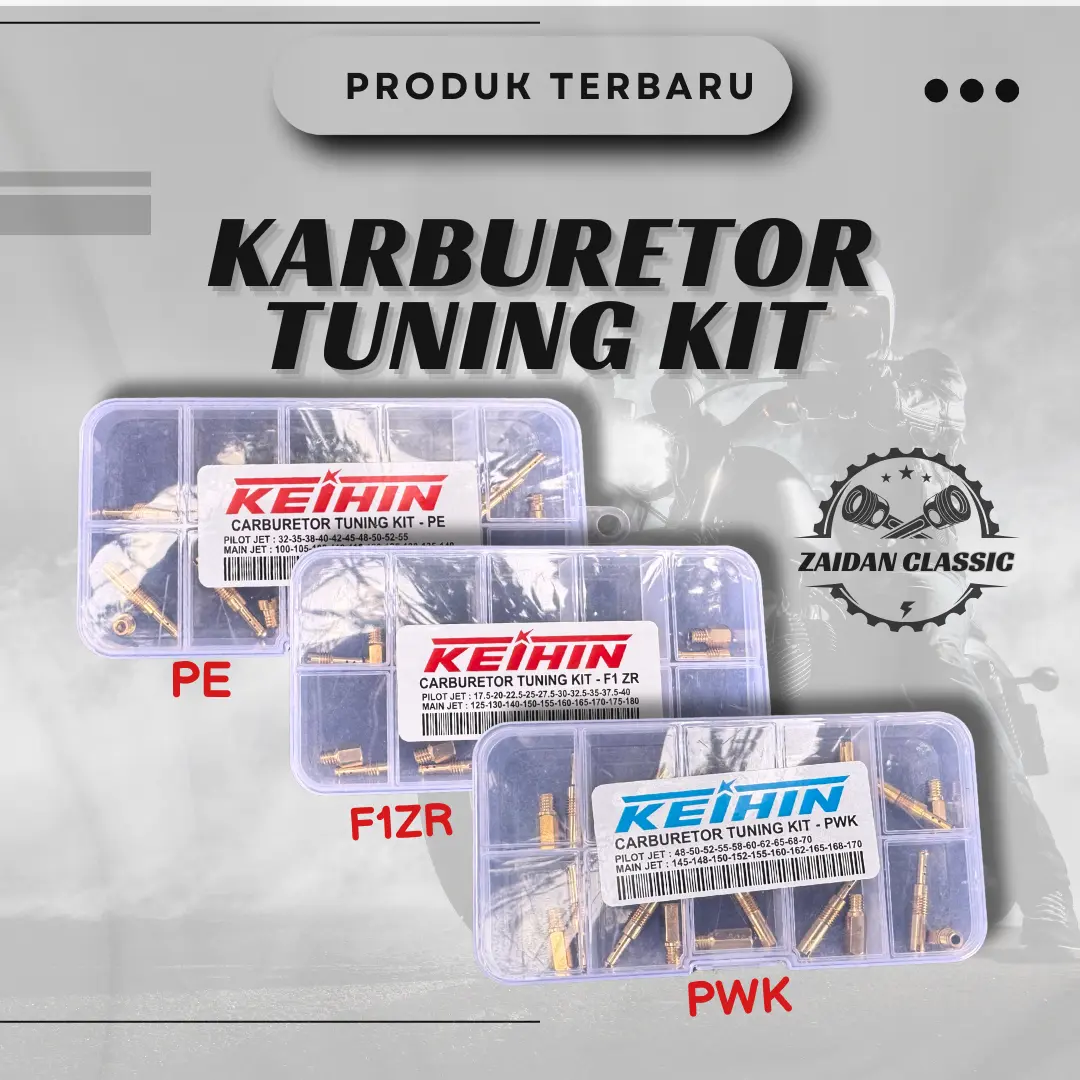 KARBURETOR TUNING KIT KEIHIN PE FIZR F1ZR PWK SET JARUM SKEP MAIN JET PILOT JET LENGKAP MURAH BAGUS