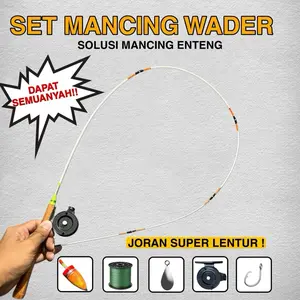 Joran set micro fishing 120cm siap pakai + tokos