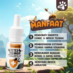 Catapaw Obat Tetes Telinga Kucing Anti Earmites Conge Gatal dan Infeksi / Obat Pembersih Kotoran Telinga Kucing Anjing pem bersih