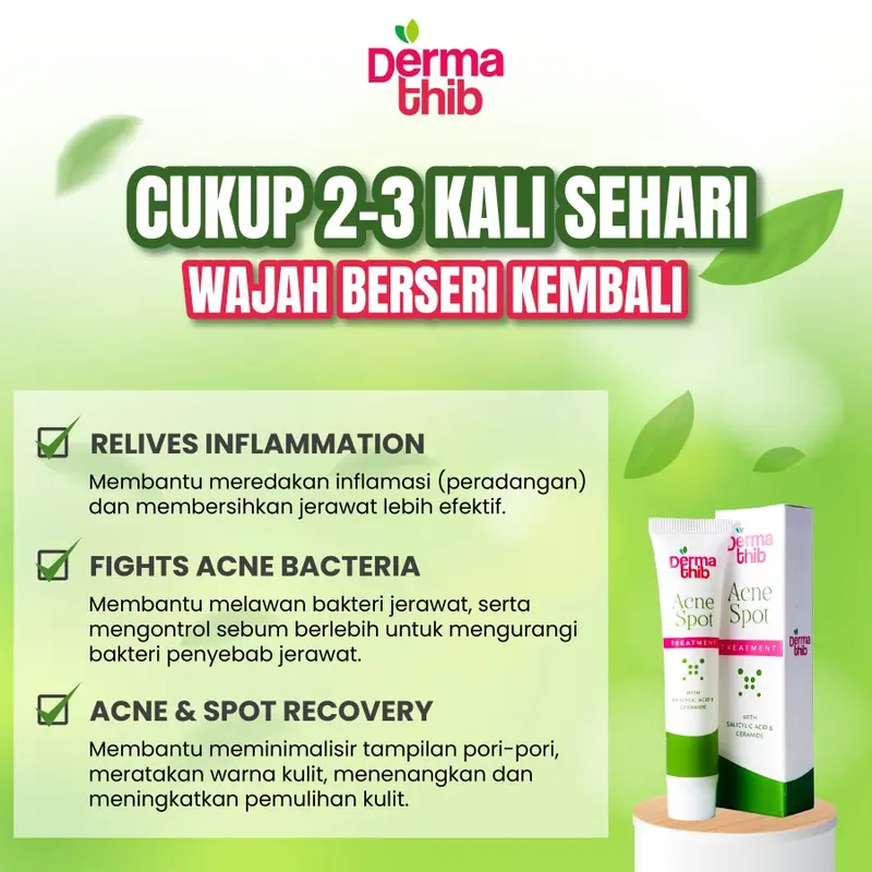 Bundling Suplemen Dermathib Obat Jerawat & Acne Spot Treatment With Ceramide Salicylic Acid Perawatan Wajah Berjerawat 4