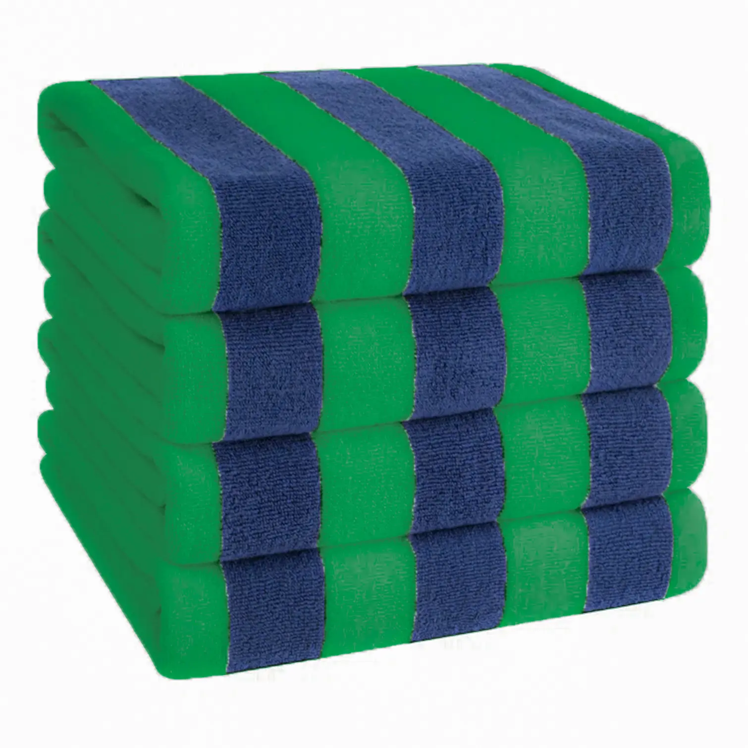 Pool Towel / Handuk Renang Motif Stripe Dark Green Dark Blue
