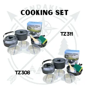 COOKING SET TZ 308 | COOKING SET TZ 311 | COOKING SET CAMPING | COOKWARE SET PLUS TEKO | NESTING TZ 308 | ALAT MASAK CAMPING TZ 311 | NESTING | NESTING CAMPING