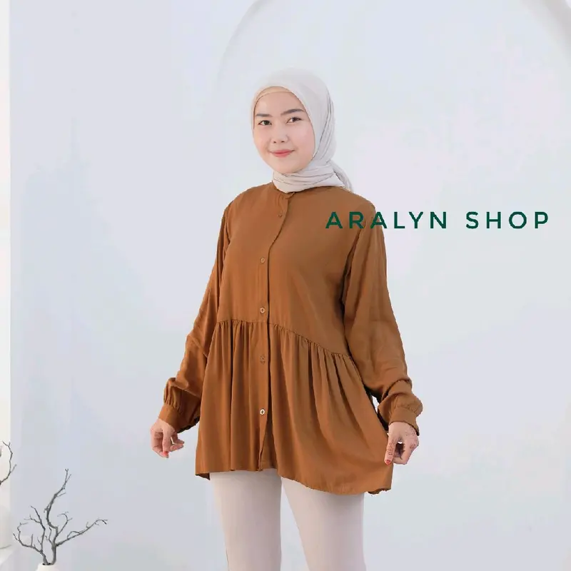 ARALYN BLOUSE RAYON TWILL ATASAN TERBARU 8