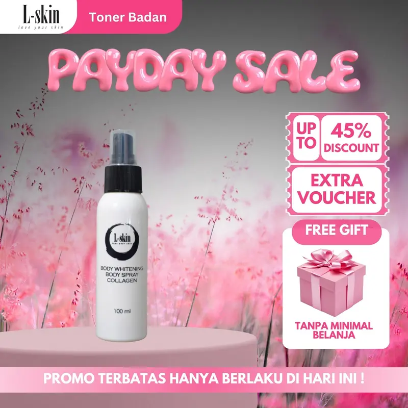 Lskin | L skin | lskin Body care toner | body spray/toner badan | Mencerahkan kulit gelap dan kusam 0
