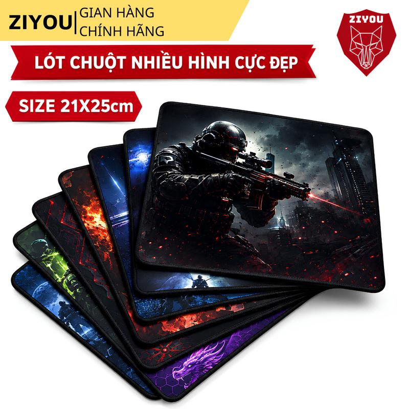Lót chuột,pad chuột cực đẹp,nhiều mẫu ZIYOU size 21x25cm dày 2mm may viền chắc chắn, giao ngẫu nhiên hình Game Cực Đẹp