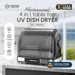 NORGE | 4 in 1 Table-top UV Dish Dryer 50L 400W (NG-DD501UV) Sterilizer | Rak Piring | Pengering Piring | Pengering Alat Makan