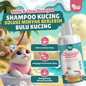Golden Paw - Shine & Glow Shampoo Degreaser Membersihkan Minyak Berlebih pada Kucing 100ml - 250ml