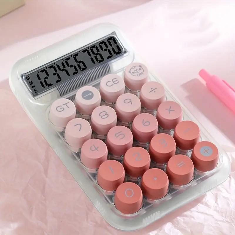 Product Introduction of Transparent Cute Desk Calculator - Easy-to-Use Office Calculator with Aesthetic Design for School or Office Use - Battery Not Included 14