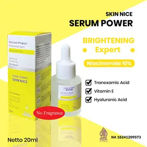 [ PROMO LIVE ] Skin Nice Serum Power Brightening Expert Niacinamide 10% Perawatan Kulit Kusam Mencerahkan Hyaluronic Acid Vitamin Wajah 20ml