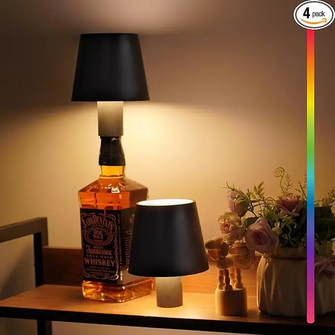 Adjustable RGB LED Bottle Lamp Kit - Transform Empty Bottles into Art, Energy-Saving Embedded Lighting for Restaurants/Bars/Homes + Gift Packaging