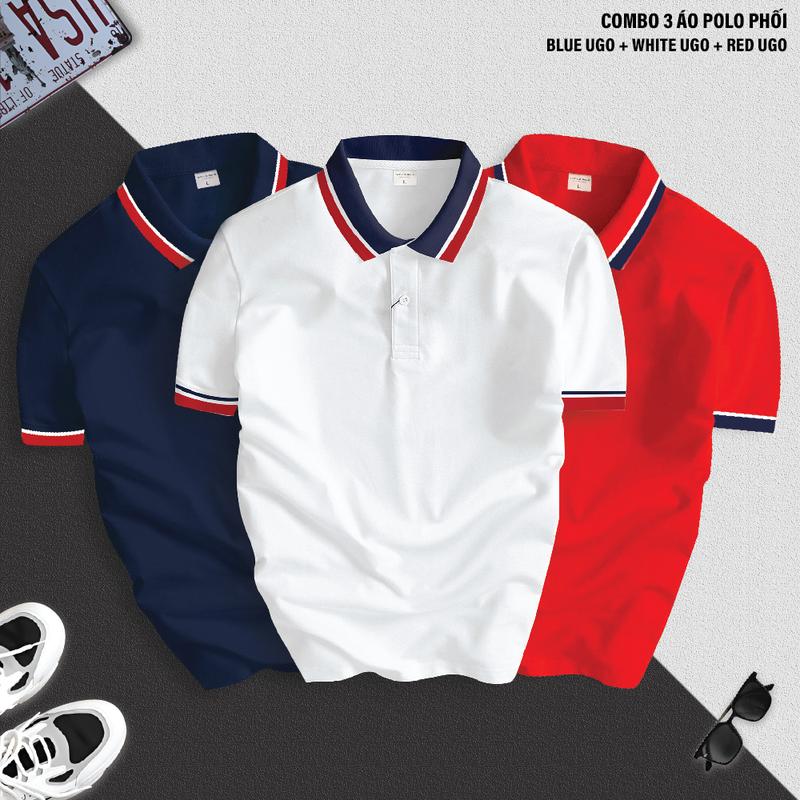 COMBO 3 Áo phông POLO CỔ PHỐI BASIC CVC cổ bẻ vải cá sấu sang trọng lịch lãm thoáng mát