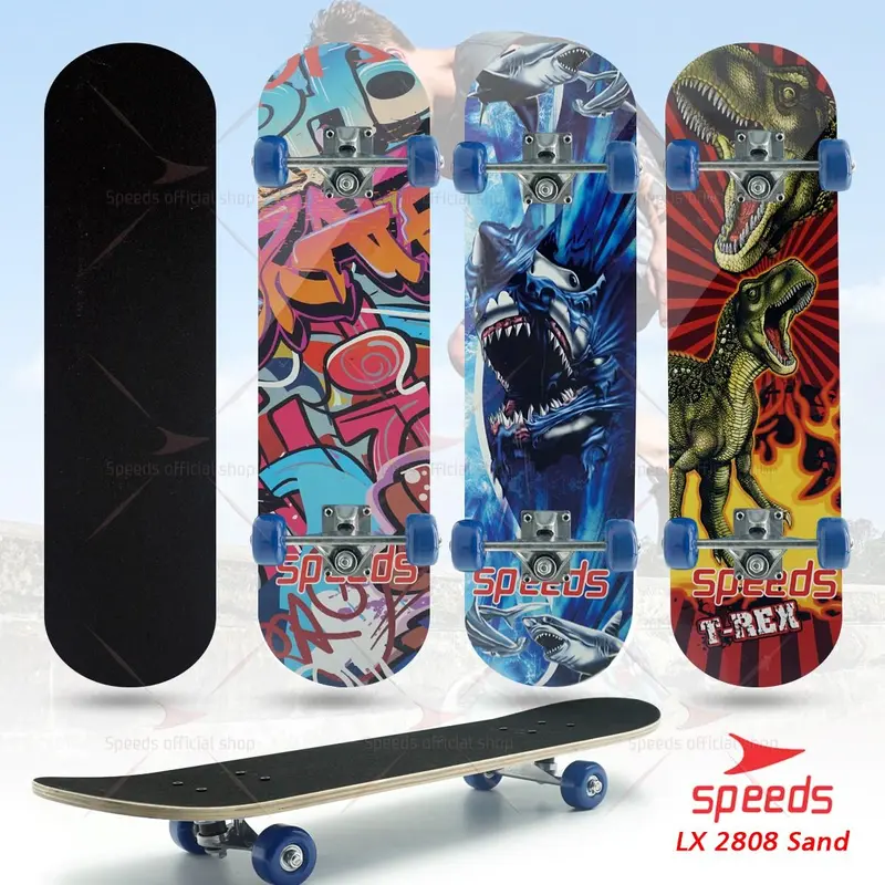 Papan Skateboard  Sand Dewasa Remaja Olahraga Skate Board Roda Outdoor Lapisan Pasir Papan Fullset 0028-2808 2