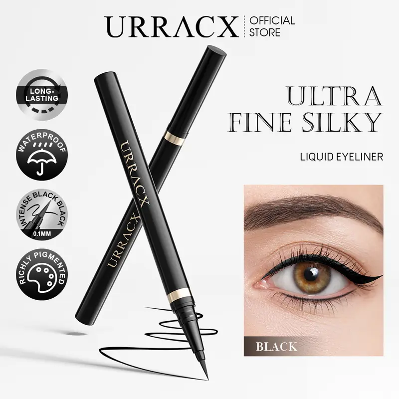 Urracx Liquid Eyeliner Pensil Waterproof Tahan Lama Cepat Kering Easy to Wear 0