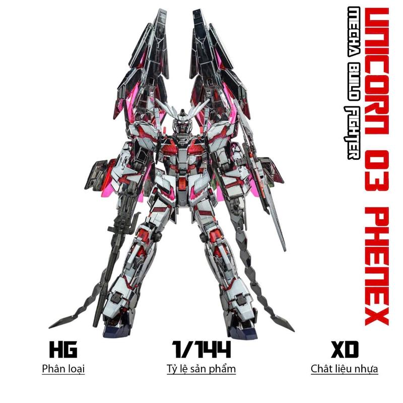 Mô hìnH HG Unicorn 03 Phenex Type RC 1 144 Mecha Đồ chơi lắp ráp nhựa
