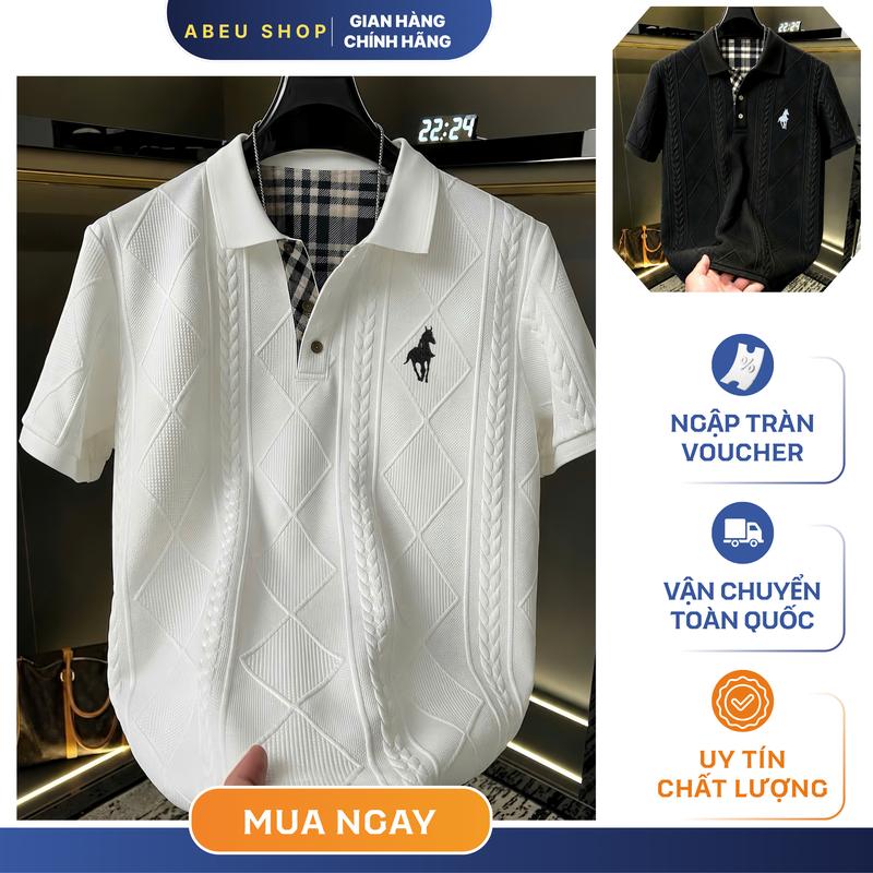 Áo polo nam chất cotton xốp mềm mịn, thoáng mát, co giãn tốt, form trẻ trung năng động