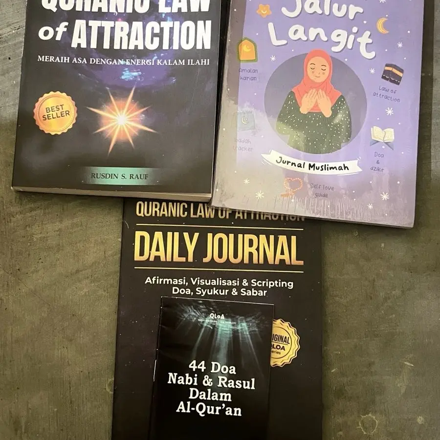 PAKET 3 BUKU QURANIC LAW ATTRACTION - DAILY JOURNAL + THE POWER OF JALUR LANGIT - BONUS BUKU DOA DOA NABI