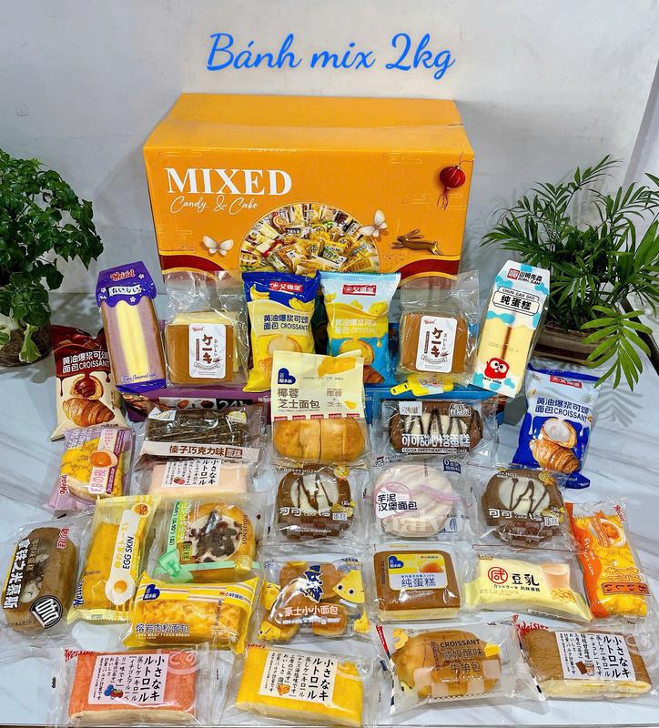 Set Bánh Mix 2kg3 (RUỘT BÁNH+ VỎ) Food Thức Ăn NGÀY IN TRÊN BAO BÌ LÀ NSX KHÔNG PHẢI HSD ( Ảnh trên là ảnh minh họa )