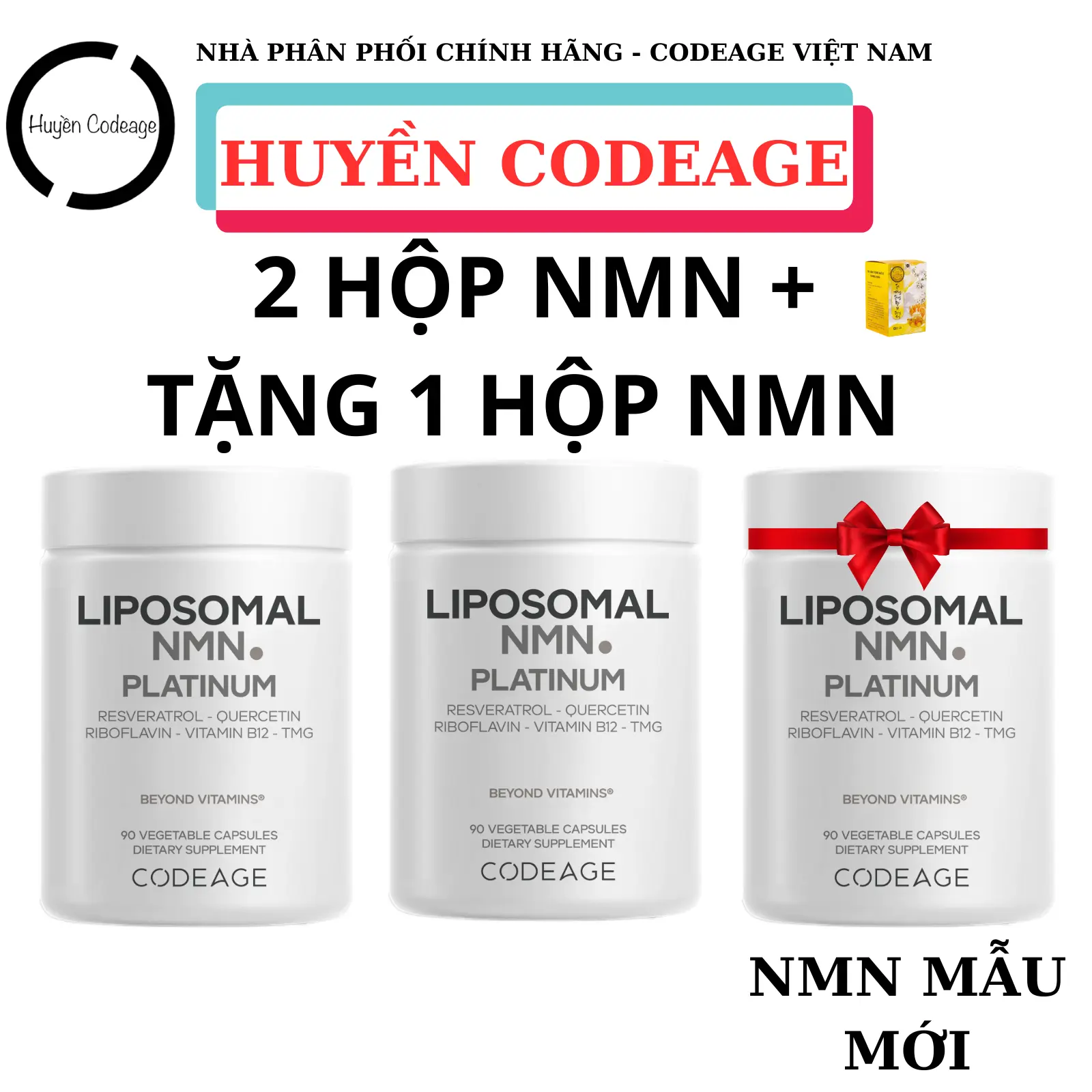 ( NMN )Viên Uống Liposomal NMN Platinum Codeage Thực Phẩm Bổ Sung, 90 viên /1 hộp - Huyền Codeage