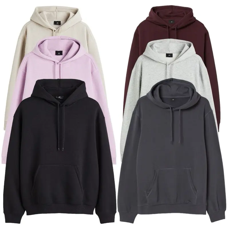 ( 5.5 ) Hoodie Unisex HM Polos, Flecee Katun Lembut Tebal, Free Papperbag 0