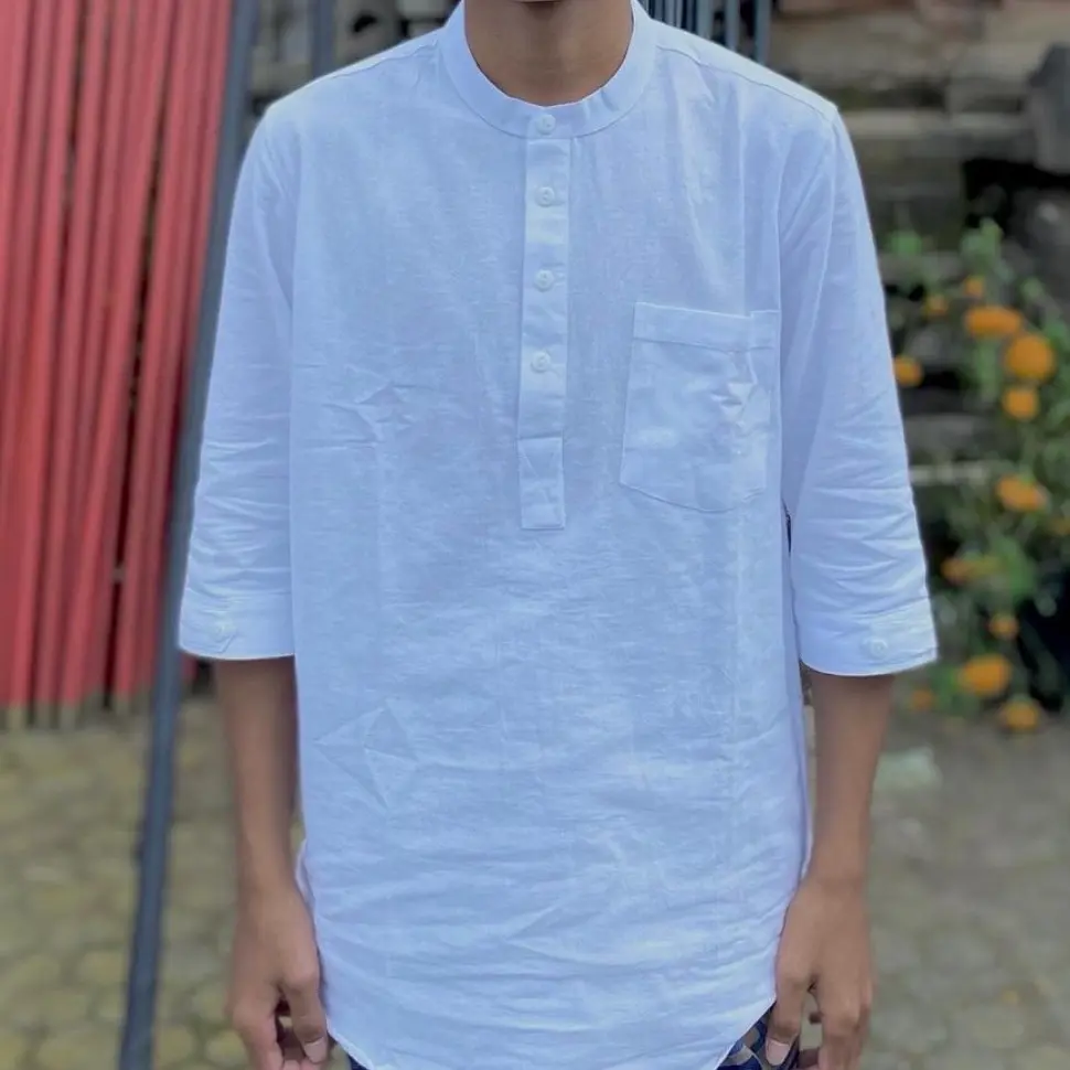 Kemeja Model 3/4 semi linen