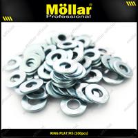 Gambar MOLLAR 93-072 Ring Plat M5 Besi Flat Washer Baut JP M 5 - 100 pcs - 93-072 dari Mollar Kota Cirebon 2 Tokopedia