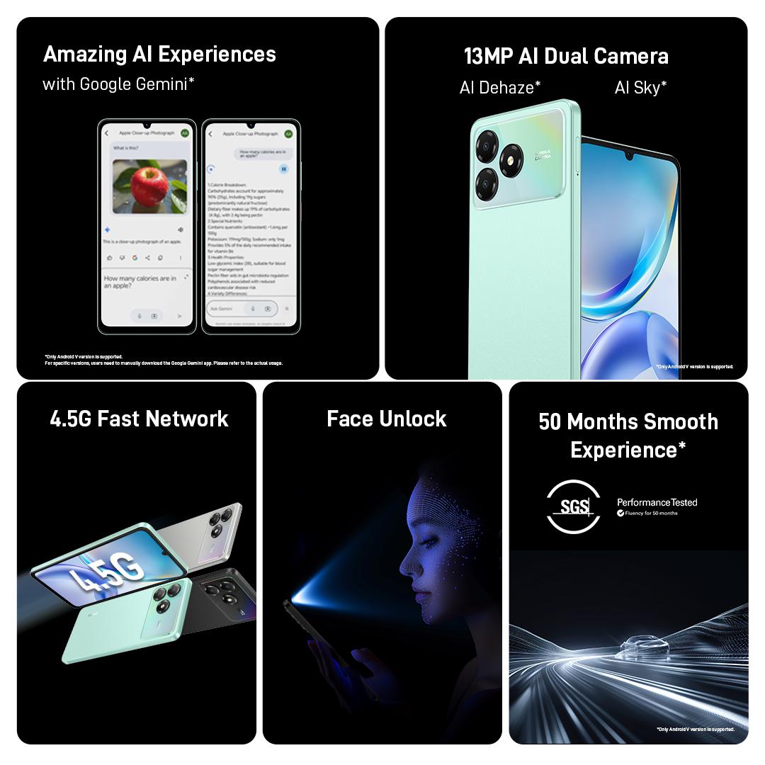 [SPECIAL CREATOR] Handphone nubia A36 ROM 64GB RAM 12GB (4+8GB) Smartphone Kamera AI 13MP Layar 6.75" 90Hz, Baterai 5000mAh Fast Charging