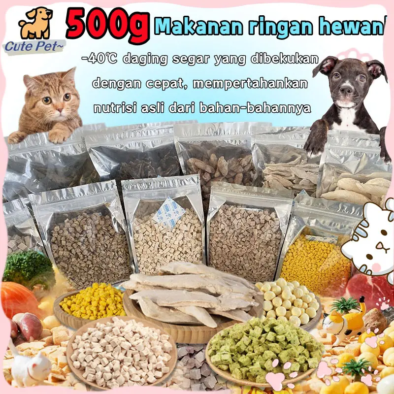 500g Freeze Dried Snack Anjing & Kucing | Kuning Telur Hati Ayam Snack Anjing Snack Kucing Cemilan Anjing Cemilan Kucing Daging Kering Anjing Catfood Dogfood Petfood Makanan Hewan Makanan Anjing Import Makanan Kucing Import Dog Food Cat Food