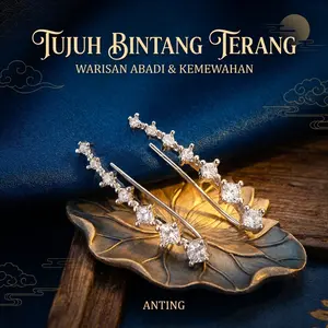 Anting kekinian wanita 7 berlian classy dan feminim