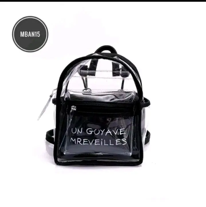 TAS RANSEL TRANSPARAN GOYAVE~TAS GOYAVE~BACKPACK FASHION WANITA~TAS