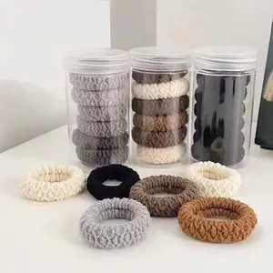 FREE TOPLES - 6PCS IKAT RAMBUT DONAT MIX TOWEL RING ELASTIS / KUNCIRAN RAMBUT DONAT TEBAL FASHION KOREA