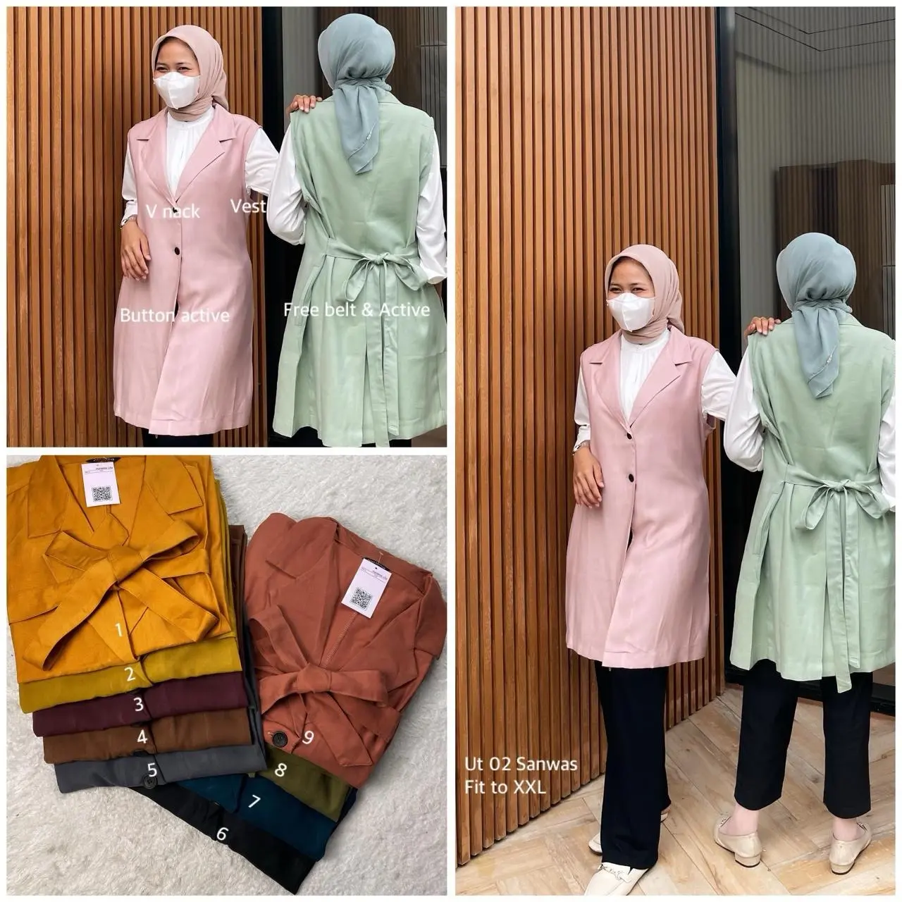 Cardigan Nurama Dengan Tali di Bagian Belakang