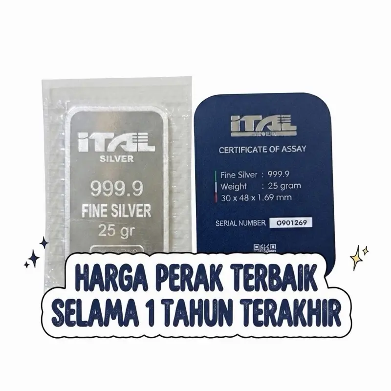 ITAL - PERAK MURNI LOGAM MULIA PERAK INVESTASI 999.9 (25 GRAM)