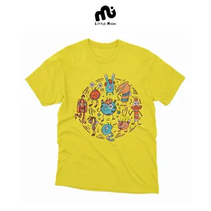Litlle Michi Atasan Kaos Anak Pendek Laki Laki Perempuan Cotton Usia 2-8 Tahun - Monstrokids - Sunny Grizzle