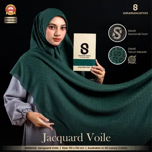 Box JACQUARD VOILE Polos Metal Logo (S) Diamond Original Umama Scarf