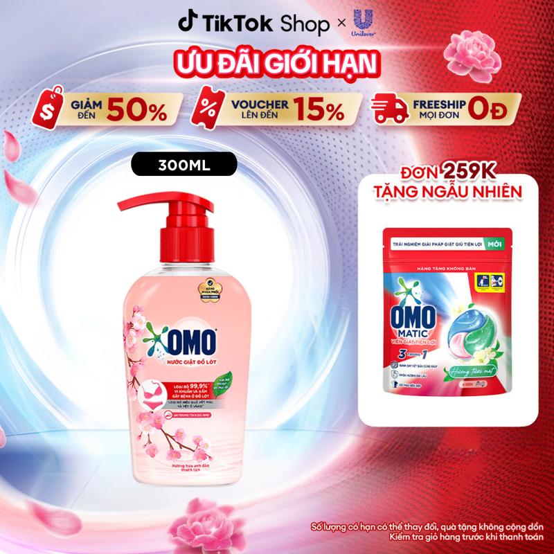 Nước Giặt Đồ Lót OMO Hương Hoa Anh Đào Thanh Lịch 300G [4]