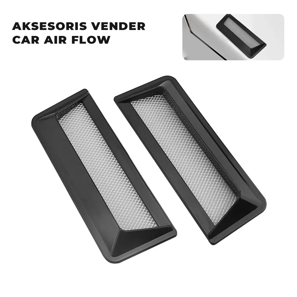 Aksesoris Vender Mobil Air Flow Tampilan Keren Dekorasi Eksterior Lubang Udara Mobil Perekat Kuat