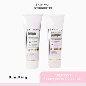 SKINVU WHITENING Glowing Set Bodycare Matcha Oat Brightening Lotion & 9in1 Body Scrub By Skinfu BPOM RI No NA18230106445 Original Produk